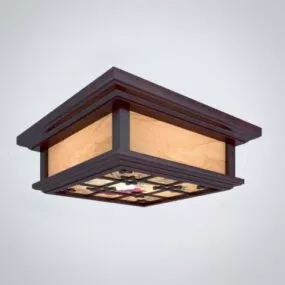 Chinese Ceiling Lamp Square Shaped 3d model