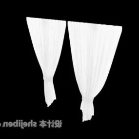 Curtain White Textile 3d model