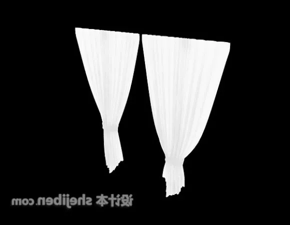 White Curtain Transparent Effect 3d model