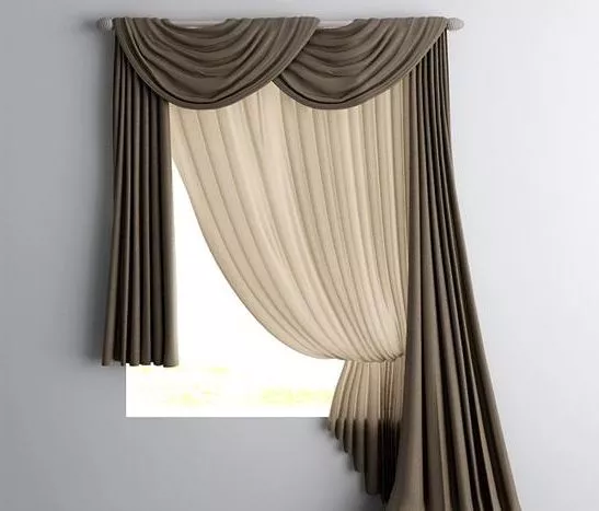 Curtain In Old Room 3d model