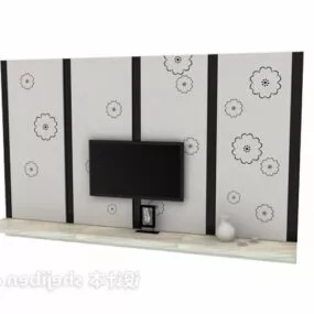 Pattern Background Tv Wall 3d model