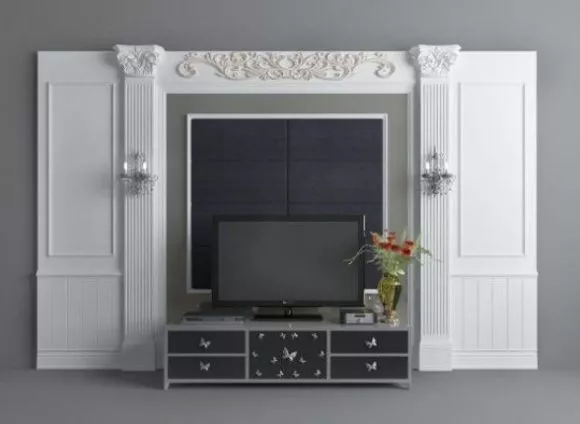 Tv Cabinet European Carving 3d model Tv Cabinet European Carving 3d model