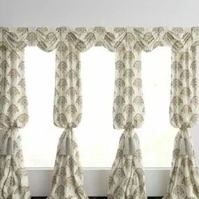 Large Curtain European Style 3d model