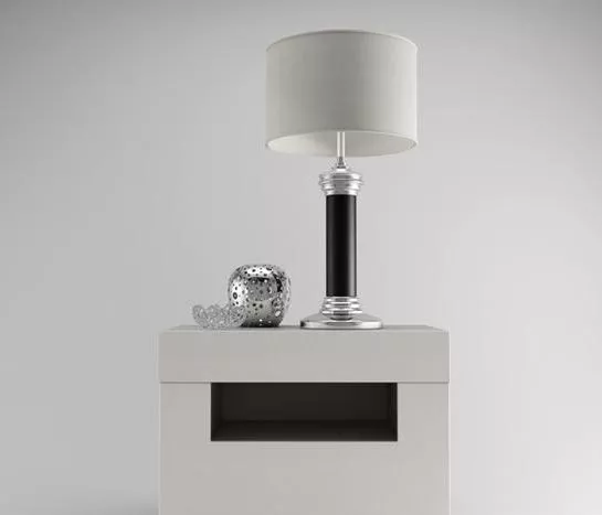 Modern White Bedside Table 3d model Modern White Bedside Table 3d model