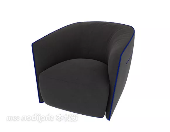 Single Sofa Grey Fabric 3d model Single Sofa Grey Fabric 3d model