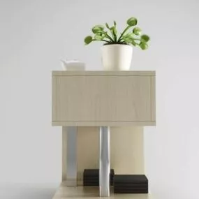 Living Room Bedside Table 3d model