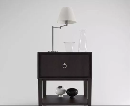 Bedside Table Black Painted 3d model Bedside Table Black Painted 3d model