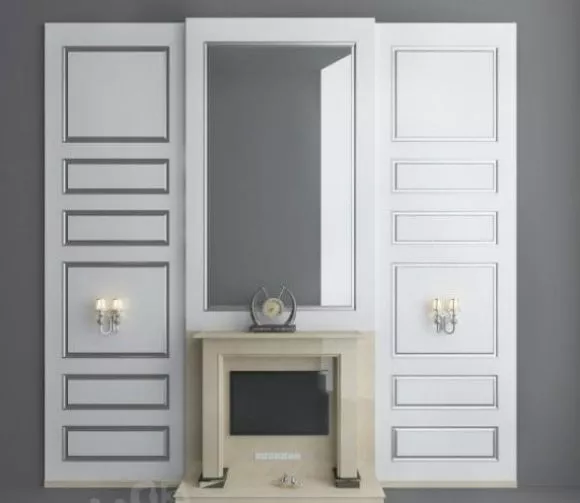 Stylist Mirror With Lamp 3d model