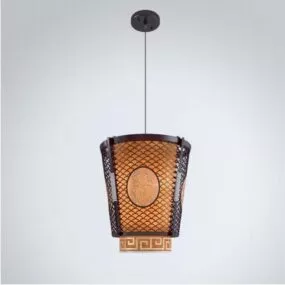 Asian Cylinder Chandelier 3d model