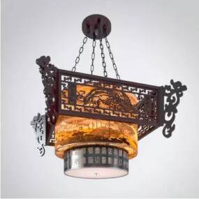 Asian Style Classic Chandelier 3d model