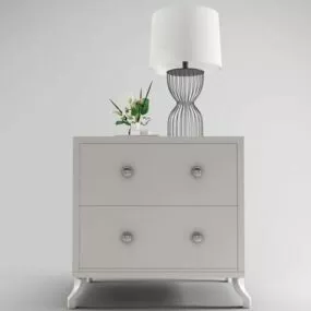 European Beautyful Bedside Table 3d model