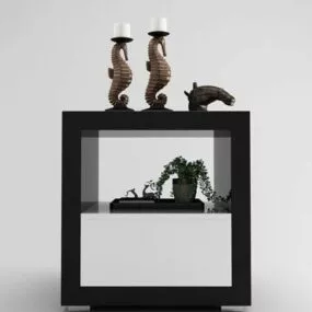 Contemporary Bedside Table 3d model