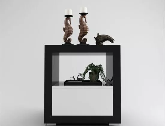 Bedside Table With Nightstand 3d model