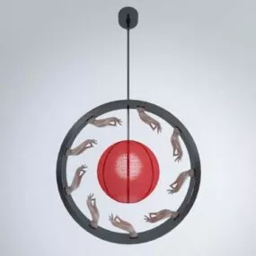 Chinese Round Artwork Decoration 3d model