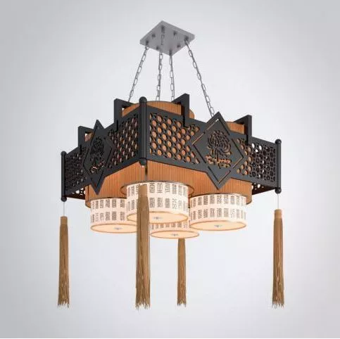 Chrome Chandeliers For Dining Room 3d model