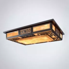 Chinese Rectangular Ceiling Lamp 3d model