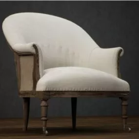 Single Sofa Classic Style 3d model