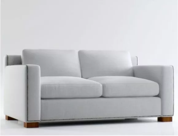 Double Sofa Fabric Grey 3d model Double Sofa Fabric Grey 3d model