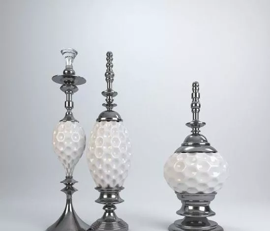 Art Vase With Flower 3d model