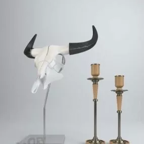 Garden Horn Sculpture Decoration 3d model