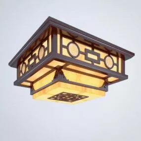 Chinese Classical Square Chandelier 3d model