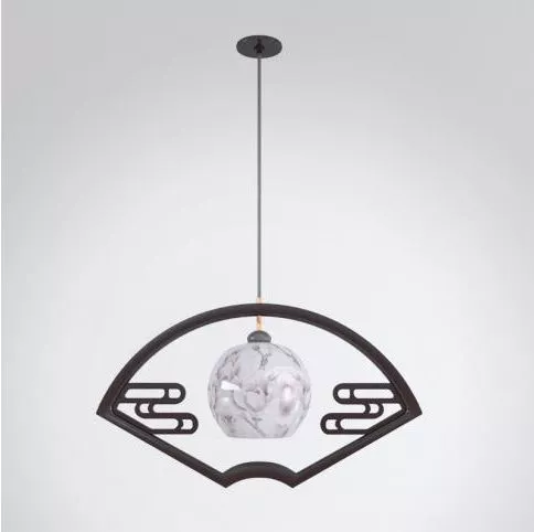 Chinese Fan Shaped Luminaire 3d model Chinese Fan Shaped Luminaire 3d model