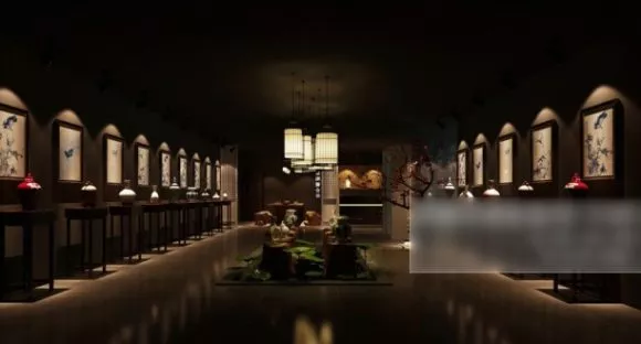 Restaurant Interior Dark Lighting 3d model Restaurant Interior Dark Lighting 3d model