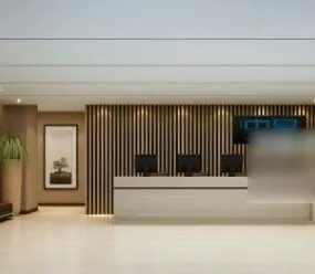 Modern Company Front Desk 3d model