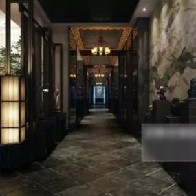 Dark Lighting Corridor 3d model