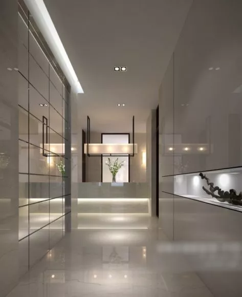 White Corridor Interior Scene 3d model White Corridor Interior Scene 3d model