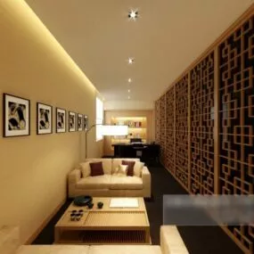 Manager Office Interior Scene 3d model