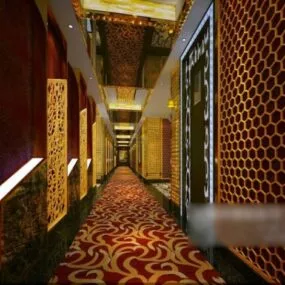 Classic European Corridor Interior Scene 3d model