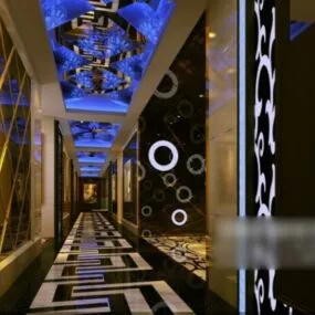 Night Club Corridor Interior Scene 3d model