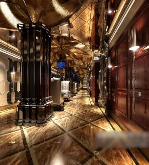 European Corridor Interior Design 3d model