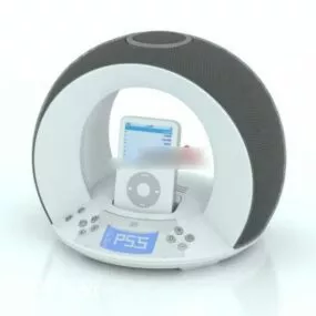 Ipod With Round Stand 3d model