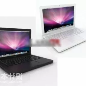 Macbook White And Black 3d model
