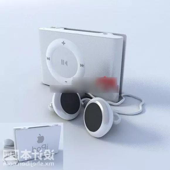 Ipod With Earphone 3d model Ipod With Earphone 3d model