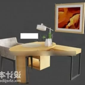 Corner Work Desk 3d model