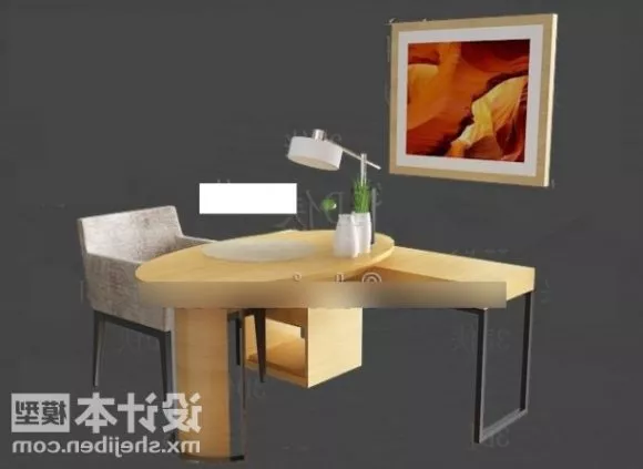 Corner Work Desk 3d model Corner Work Desk 3d model
