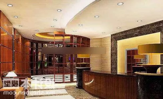 Office Reception Marble Floor With Decorative Furniture 3d model