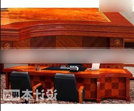 Desk Red Wood 3d model Desk Red Wood 3d model