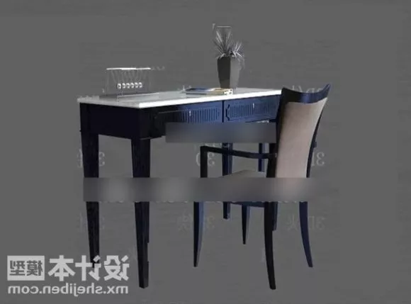 European Work Desk 3d model European Work Desk 3d model