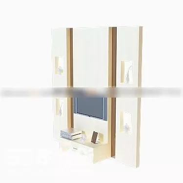 Tv Cabinet Elegant White Color 3d model Tv Cabinet Elegant White Color 3d model