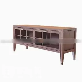 Tv Cabinet Red Wood 3d model