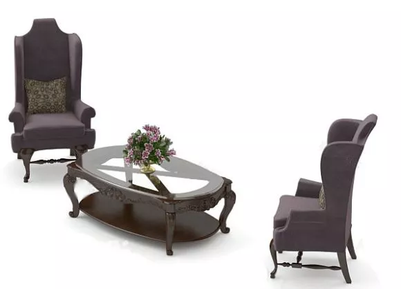 Living Room European Table And Chair 3d model Living Room European Table And Chair 3d model