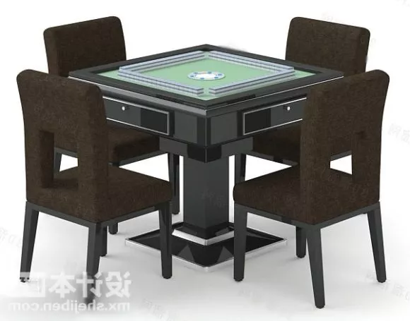 Table And Chair Elegant Set 3d model Table And Chair Elegant Set 3d model