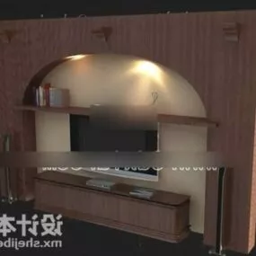 Wood Wall Tv Cabinet 3d model