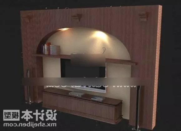 Modern Tv Shelf 3d model