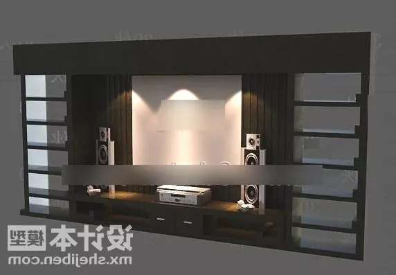 Tv Cabinet With Lighting Decoration 3d model Tv Cabinet With Lighting Decoration 3d model