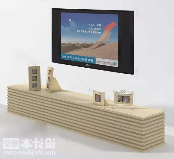 Old Lcd Tv Thick Bezel 3d model
